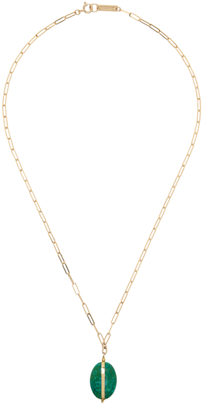 Isabel Marant Gold Stones Necklace In 60am Amazon