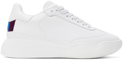 STELLA MCCARTNEY WHITE LOOP LACE-UP SNEAKERS