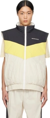 Isabel Marant Bruce High Collar Sleeveless Jacket In 10yw Yellow