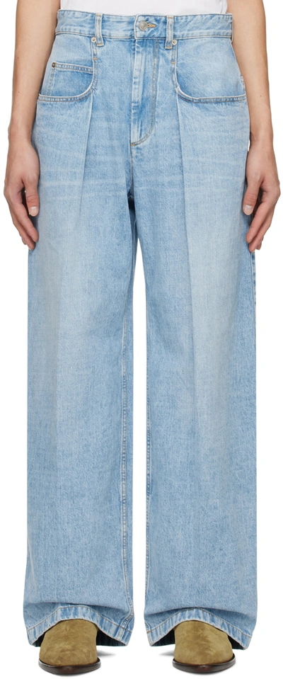 Isabel Marant Blue Janael Jeans In 30lu Light Blue