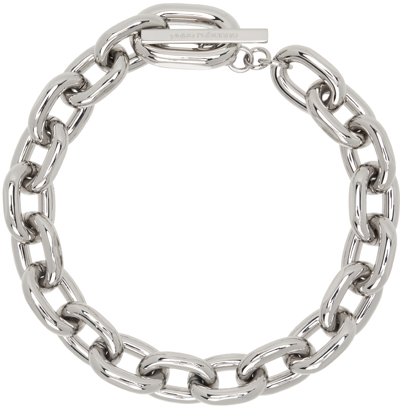 Rabanne Silver Xl Link Choker Necklace In P040 Silver