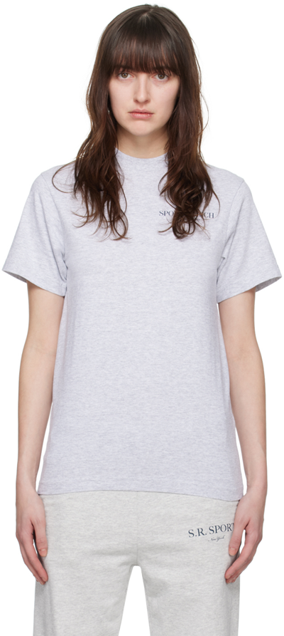 Sporty And Rich Gray 'made In California' T-shirt In Heather Gray