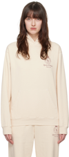 SPORTY AND RICH BEIGE CROWN HOODIE