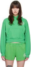 SPORTY AND RICH GREEN CONNECTICUT CREST HOODIE