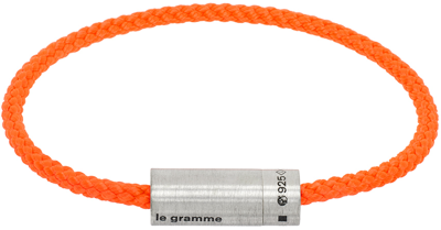 Le Gramme Orange 'le 7g' Nato Cable Bracelet