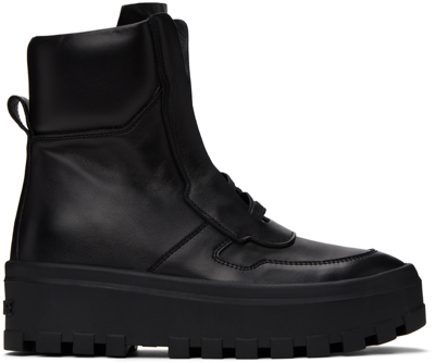 Mackage Men's Ekon Leather Lug-sole Boots In Black