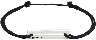 Le Gramme Black 'le 1.7g' Punched Cord Bracelet