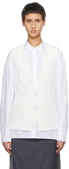 Remain Birger Christensen Women's Tailored Long Vest In 11-0103 Egret