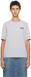 MAISON KITSUNÉ GRAY HANDWRITING T-SHIRT