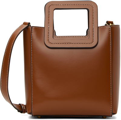 Staud Mini Shirley Tote In Brown