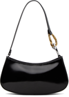 Staud Ollie Polished Leather Top Handle Bag In Black