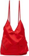 We11 Done Red Pocket Touch Tote In Red