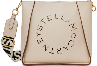 Stella Mccartney White Logo Shoulder Bag In Off-white