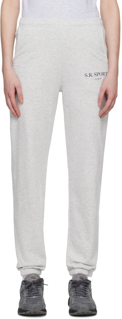 Sporty And Rich Gray 's.r. Sport' Lounge Pants In Heather Gray
