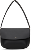 Apc A.p.c. Sarah Leather Shoulder Bag In Lzz Black