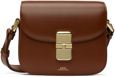 Apc Tan Grace Mini Bag In Cad Noisette