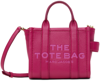 MARC JACOBS PINK 'THE LEATHER MINI TOTE BAG' TOTE