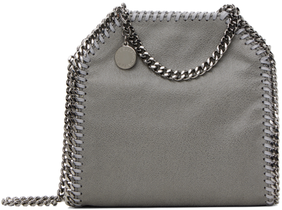 Stella Mccartney Gray Falabella Tiny Tote In 1220 Light Grey