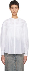 Isabel Marant Étoile Plalia Oversized Cotton Blouse In 20wh White