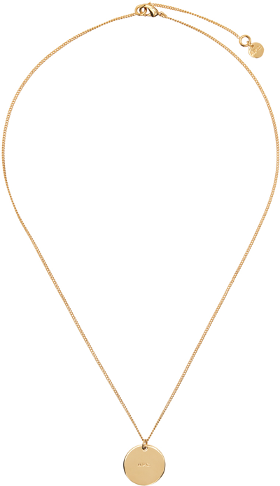 A.p.c. Gold Eloi Necklace In Raa Gold