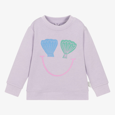 Stella Mccartney Kids Girls Purple Cotton Shell Sweatshirt In Violet