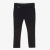 TOMMY HILFIGER BOYS BLUE COTTON CHINO TROUSERS