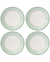 Kate Spade Make It Pop 4-piece Dinner Plates Set In Green