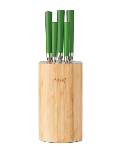 Kate Spade New York Knock On Wood Cutlery Block 6 Piece Set In Green