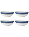 Kate Spade New York Set Of 4 Make It Pop Blue All-purpose Bowls In Blue