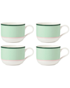 KATE SPADE KATE SPADE NEW YORK SET OF 4 MAKE IT POP GREEN MUGS