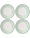 KATE SPADE KATE SPADE NEW YORK SET OF 4 MAKE IT POP GREEN ACCENT PLATES