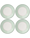 Kate Spade Make It Pop 4-piece Dinner Plates Set In Green