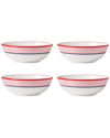 Kate Spade New York Set Of 4 Make It Pop Pink All-purpose Bowls In Pink