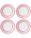 Kate Spade New York Set Of 4 Make It Pop Pink Accent Plates In Pink