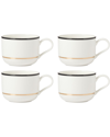 KATE SPADE KATE SPADE NEW YORK SET OF 4 MAKE IT POP WHITE MUGS