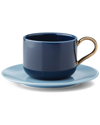 Kate Spade New York Make It Pop Cup Saucer Set In Blue