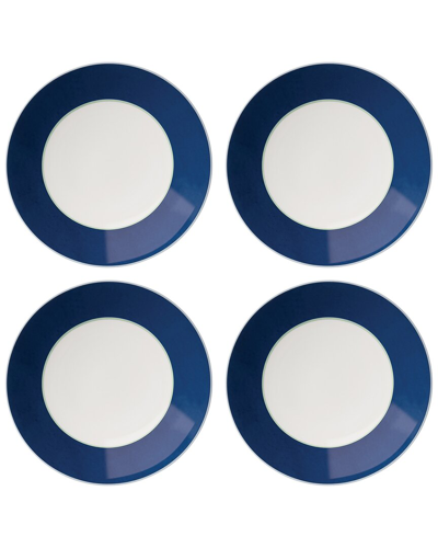 Kate Spade New York Set Of 4 Make It Pop Blue Accent Plates