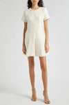 Cinq À Sept Cinq A Sept Nova Fringe Trim Boucle Mini Dress In Gardenia