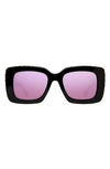 KURT GEIGER 52MM SQUARE SUNGLASSES