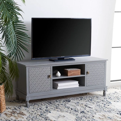 Safavieh Halton 2 Door 1 Shelf Media Stand In Grey
