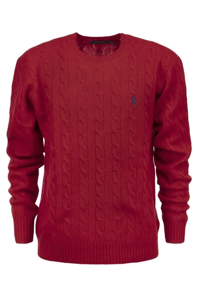 POLO RALPH LAUREN POLO RALPH LAUREN WOOL AND CASHMERE CABLE-KNIT SWEATER