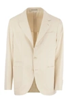 BRUNELLO CUCINELLI BRUNELLO CUCINELLI COTTON AND CASHMERE DECONSTRUCTED JACKET WITH PATCH POCKETS