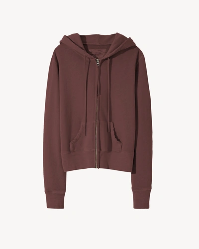 Nili Lotan Callie Zip Up Hoodie In Merlot