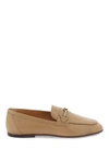 TOD'S TOD'S LEATHER LOAFERS WITH BOW WOMEN