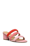 Nydj Giacomo Triple Strap Slide Sandal In Blush Pink