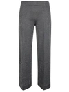 Circus Hotel Viscose Wide Leg Trousers In Grey