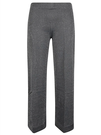 Circus Hotel Viscose Wide Leg Trousers In Grey