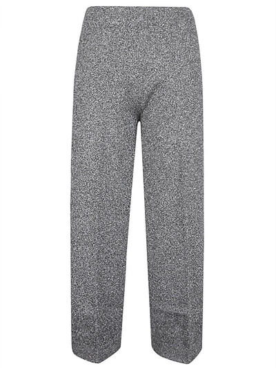 Circus Hotel Viscose Wide Leg Trousers In Grey