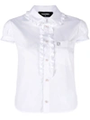 Dsquared2 Little Ruffled White Shirt In White
