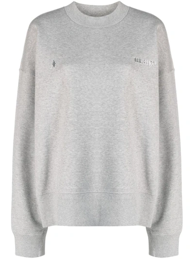 Attico Cotton Sweatshirt In Grey